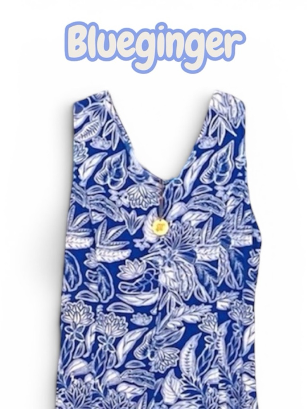 Blue Ginger Hawaiian Floral Leaf Print Maxi Dress - Picture 2 of 10